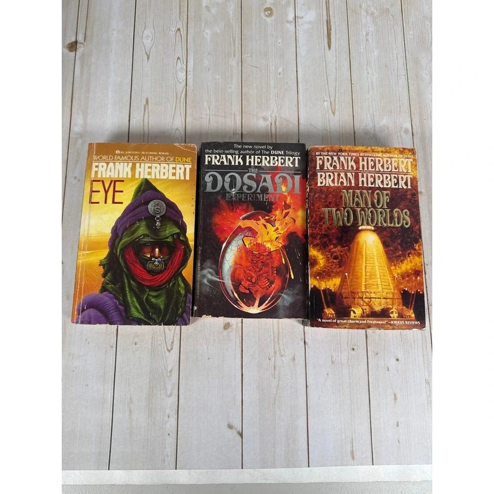 Frank Herbert Sci-Fi PB Lot Eye Dosadi Experiment Man of Two Worlds Dune